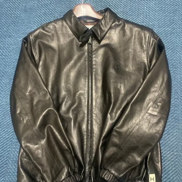 헤리티지플로스 램스킨 레더 블루종 블랙 m