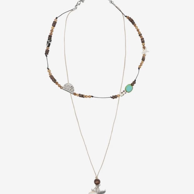 더콜디스트모먼트 목걸이TCM shell layered necklace (