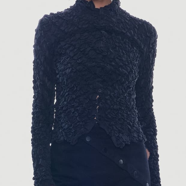 [S,M]폰더 PONDER.ER 허그 클래식 스모크 셔츠/블랙