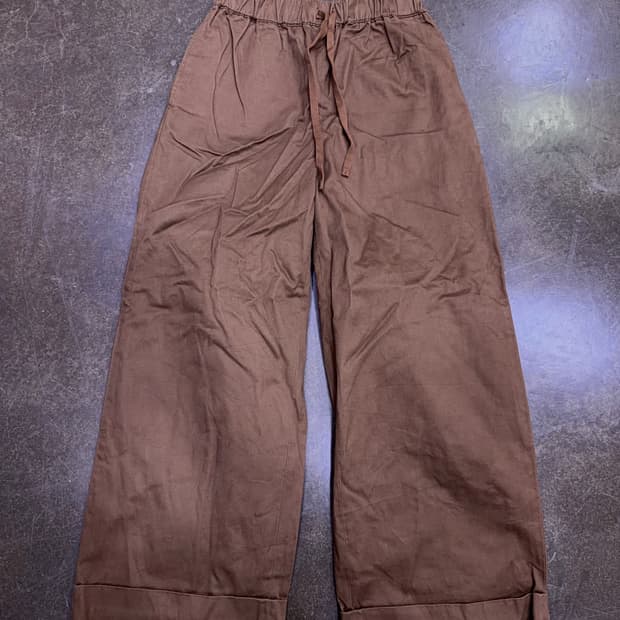 유니클로 x Jw앤더슨 우먼스 밴딩 트라우저 팬츠 브라운 M