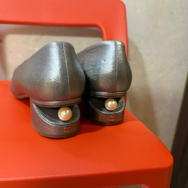 아카이브 샤넬 펄 구두