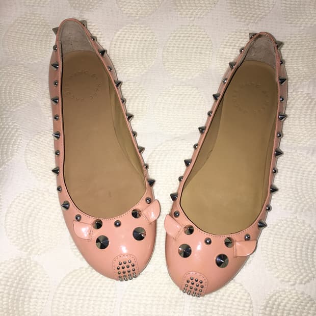 마크 바이 마크 제이콥스 스터드 마우스 플랫 슈즈