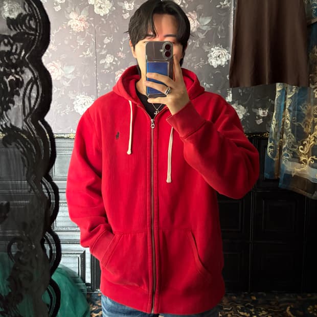 a161) 폴로랄프로렌 포니 기모 후드집업