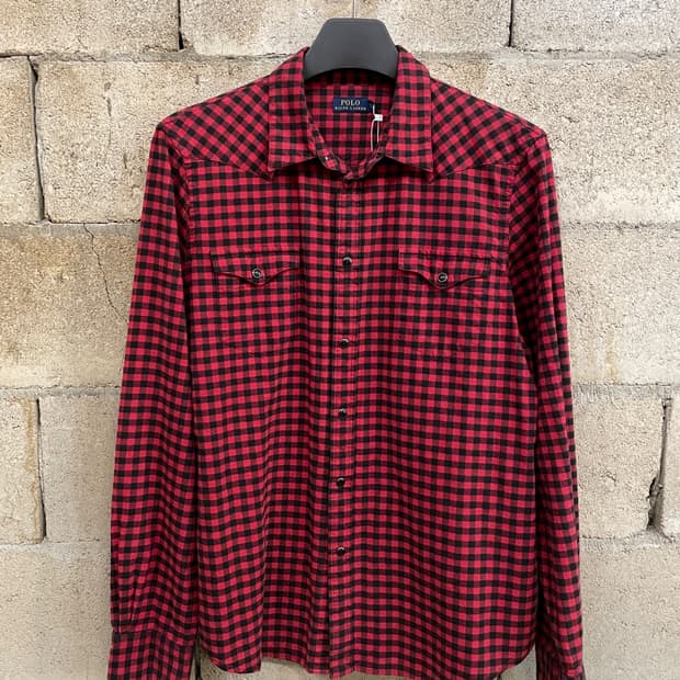 폴로 랄프로렌 체크 웨스턴 셔츠