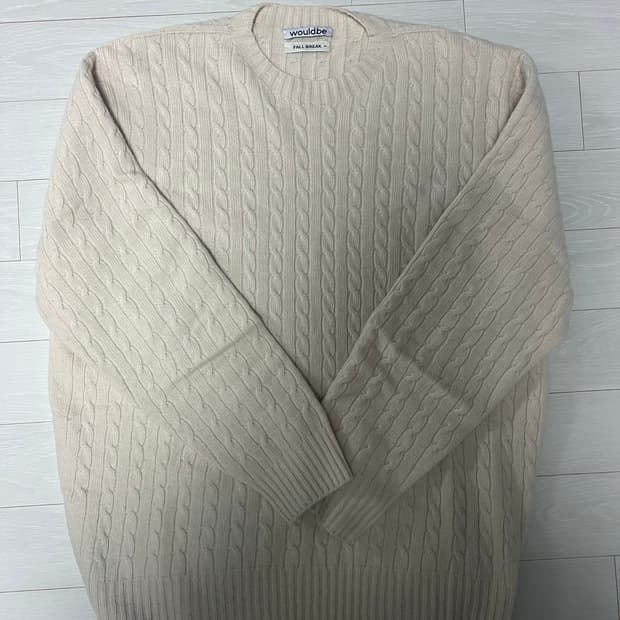 우드비X폴브레이크 케이블 니트 아이보리 3사이즈
