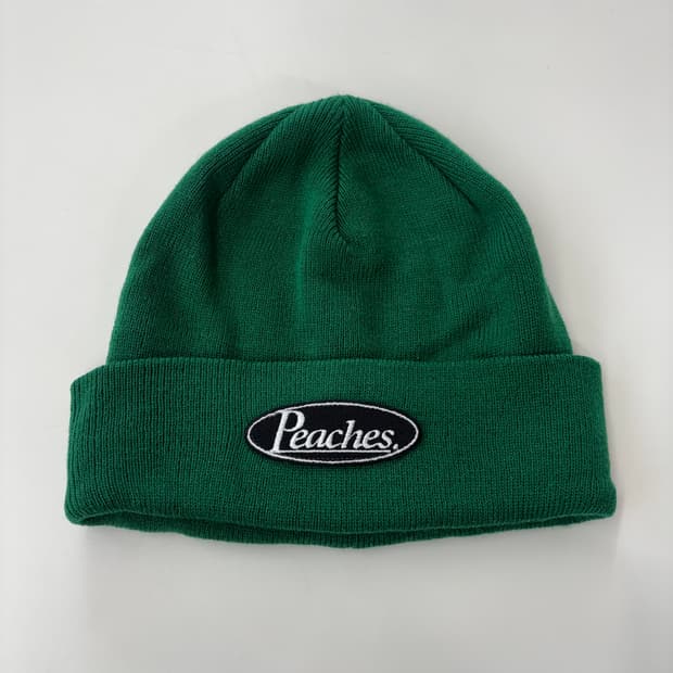 Peaches. 'Oval Logo' 니트 비니 (Green)