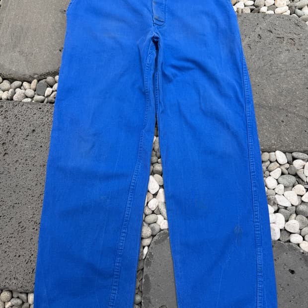 1990s FADED WASHED BLUE WIDE 프렌치워크팬츠