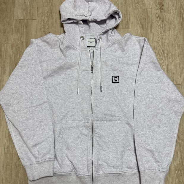 우영미 백로고 후드집업 그레이 52사이즈