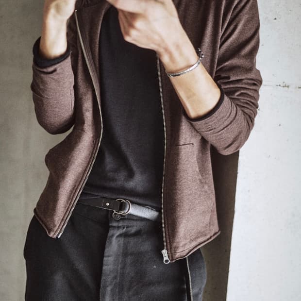 모노프리베 텍스쳐 후드집업 브라운 3사이즈