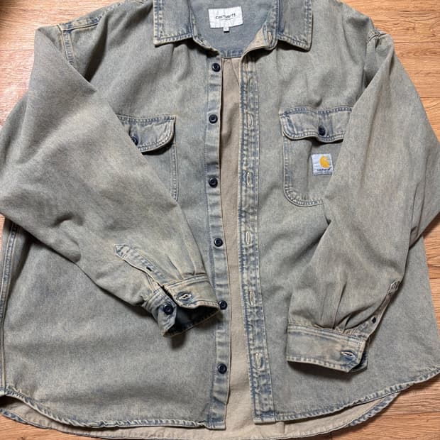 칼하트 wip 오버핏 데님 셔츠 