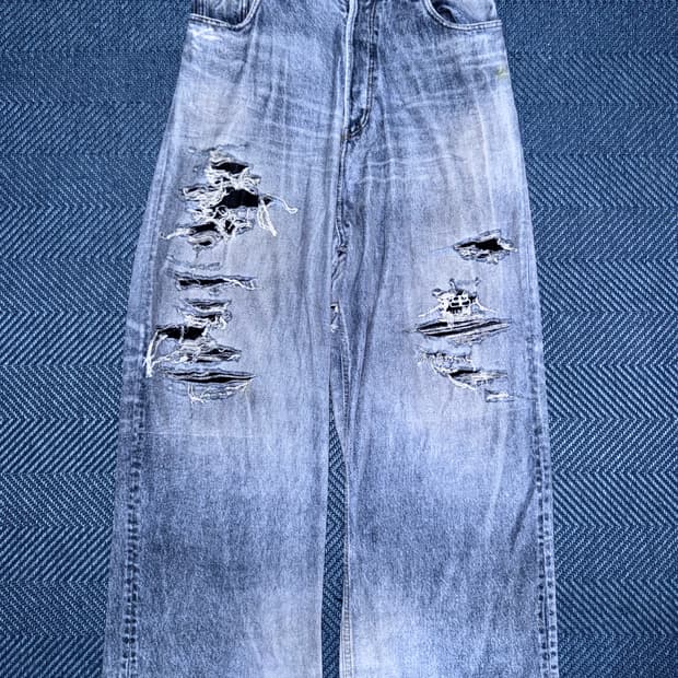 발렌시아가 트롱프뢰유 배기팬츠