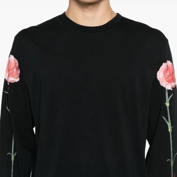 시몬 로샤 카네이션 롱 슬리브 티셔츠