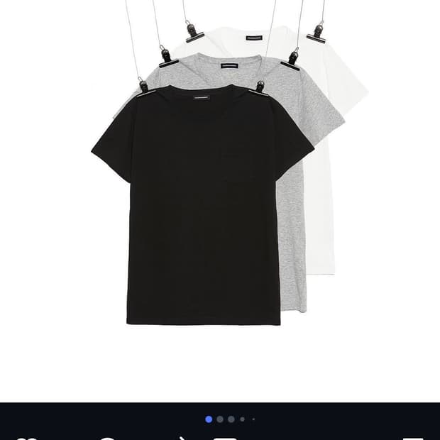 PMO 3POCKET T-SHIRTS #1 WHITE/GRAY FREE