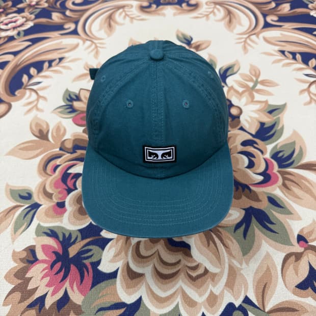 오베이 OBEY 6패널 아이콘 로고 모자(청록)