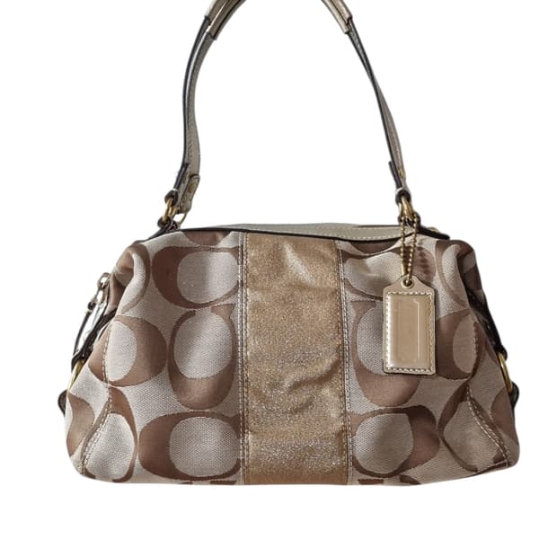 코치 시그니처 자가드 골드 숄더백 빈티지코치 갸루 y2k 히메