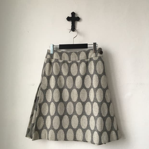 Pattern point midi skirt