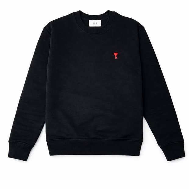 아미 스몰 하트 로고 스웨트셔츠 블랙 사이즈 S