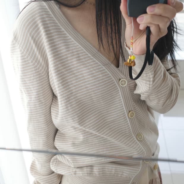 2013ss Cotton stripe cardigan