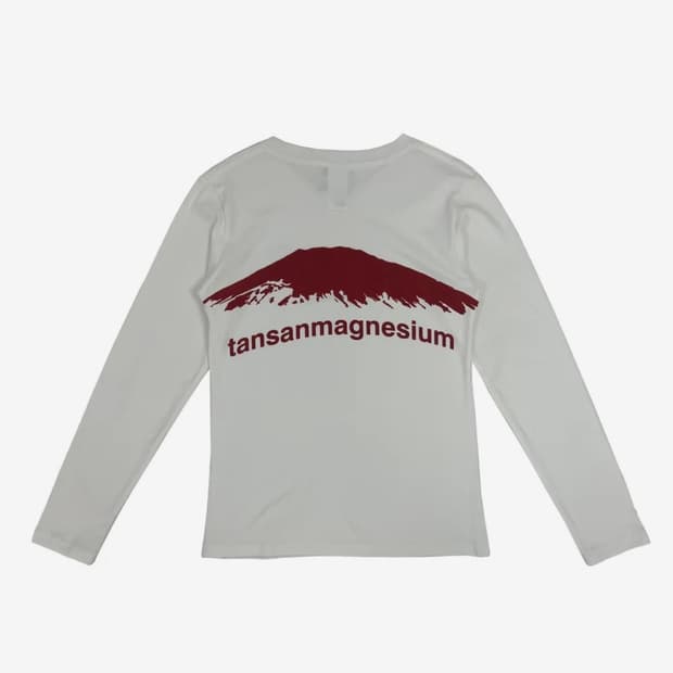 탄산마그네슘 마운틴 롱슬리브 화이트/레드(우먼)