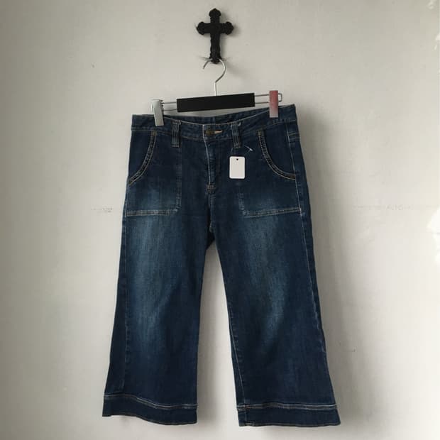 Denim short pants