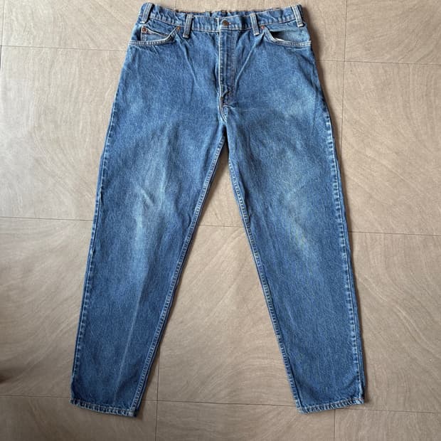 캐나다 생산 리바이스 550 데님 오렌지탭 팬츠