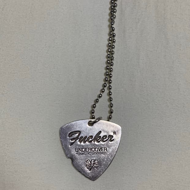 언더커버 01SS 아카이브 기타 피크 목걸이 넥클리스
