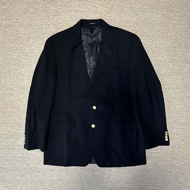 CHAPS RALPH LAUREN gold button blazer