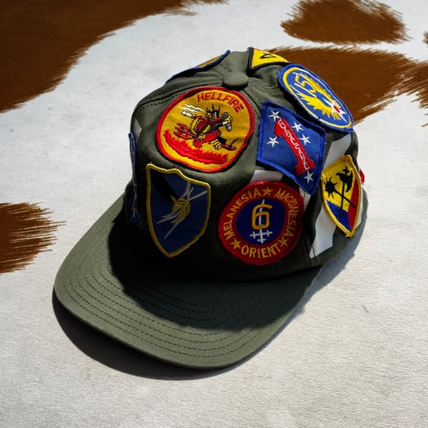 오프화이트 밀리터리 패치 캡 (OS) 카키