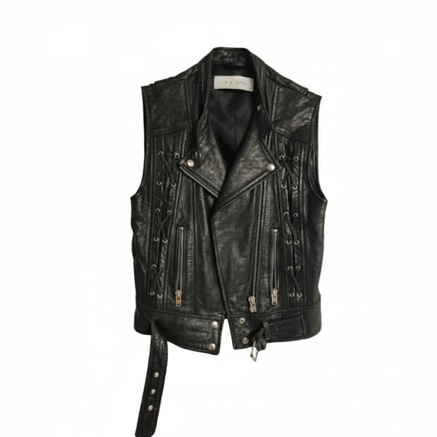 IRO 리얼  양가죽 베스트 블랙 34