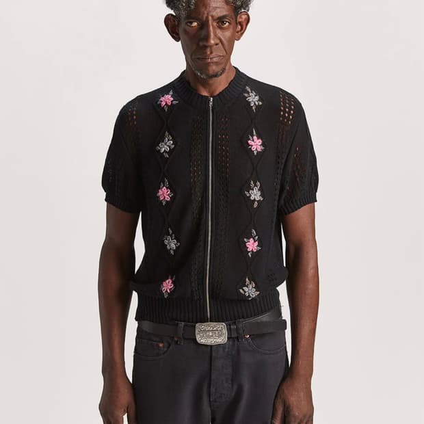 [L]마리아노 25ss CORMAGLIANO 반팔 니트 집업/블랙