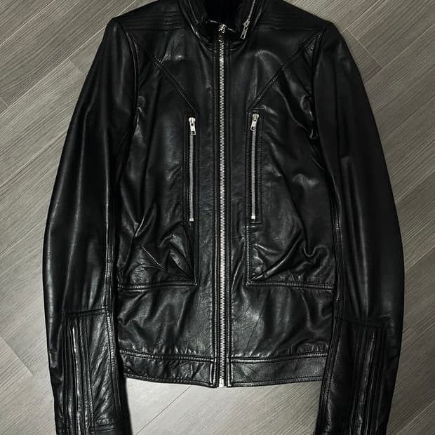 릭오웬스 / 카고 레더 자켓 / 48