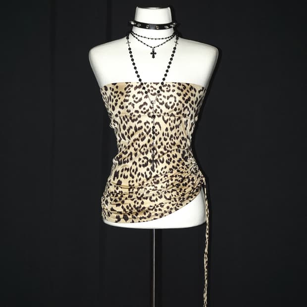 (laisse passe) side shirring gyaru top 
