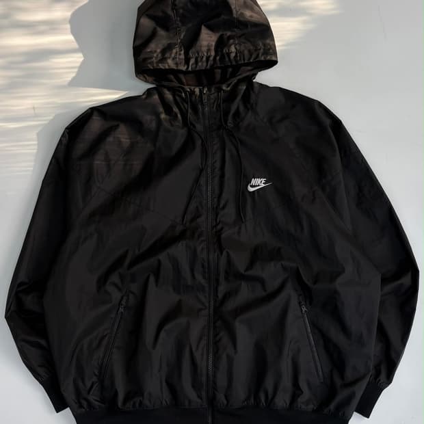 [XXL] 나이키 NSW 블랙 후드 윈드브레이커 자켓 바람막이