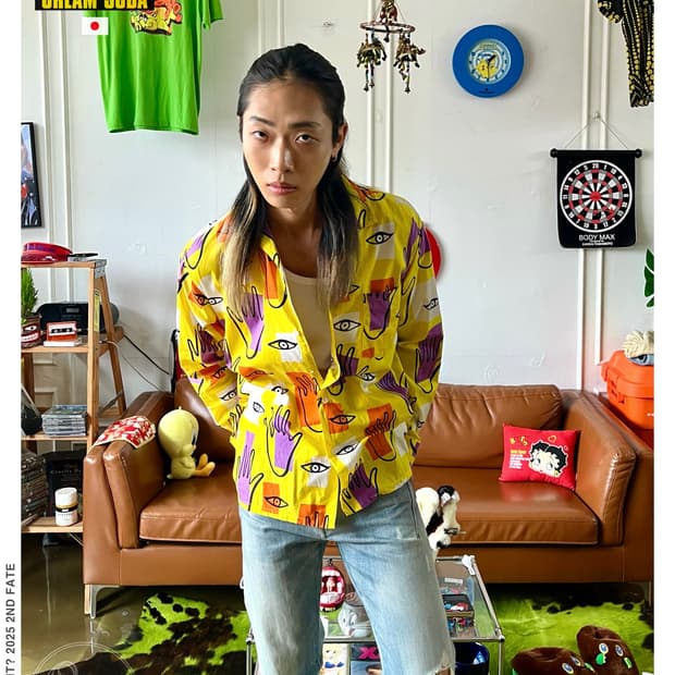 1980s CREAM SODA Psychedelic Print Shirt