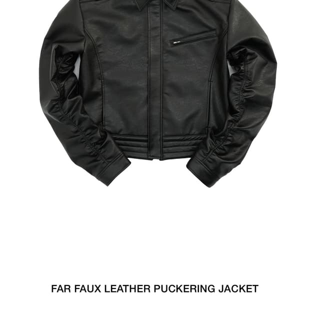 파아카이브 퍼 레더 퍼커링 자켓 2사이즈