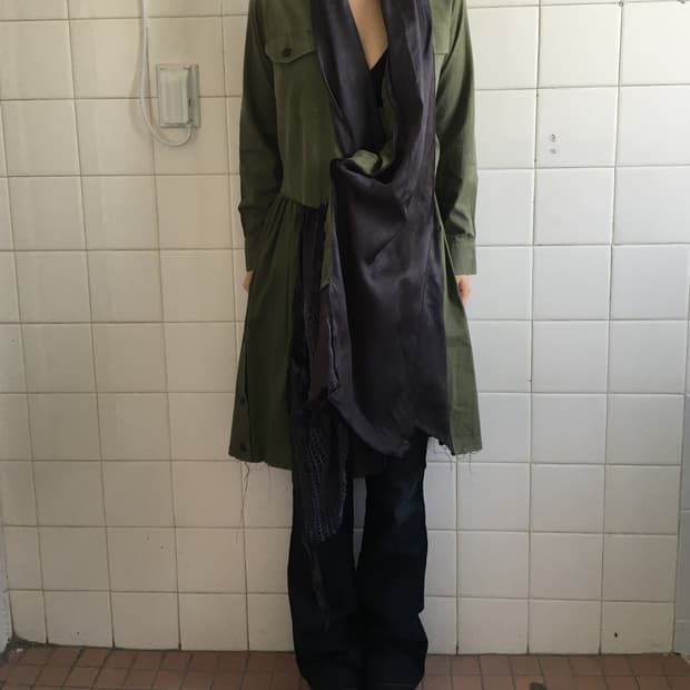 Drape layered point filed jacket