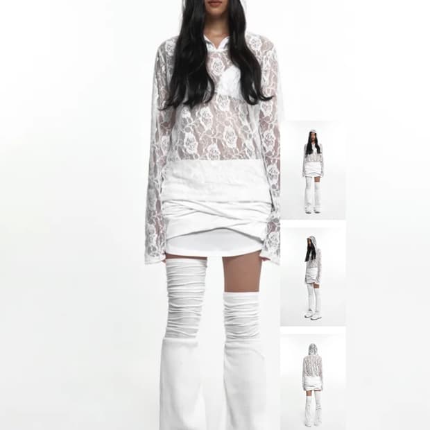 나체 2-PIECE LEG WARMER IVORY