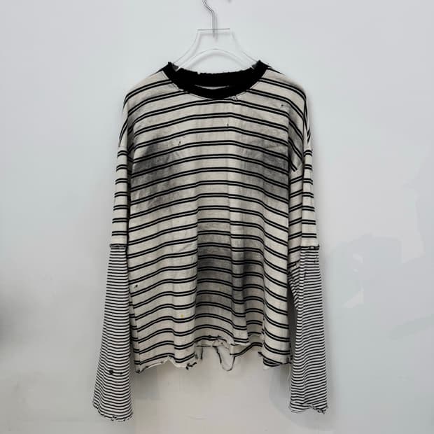 빈티지 레이어드 워싱긴팔