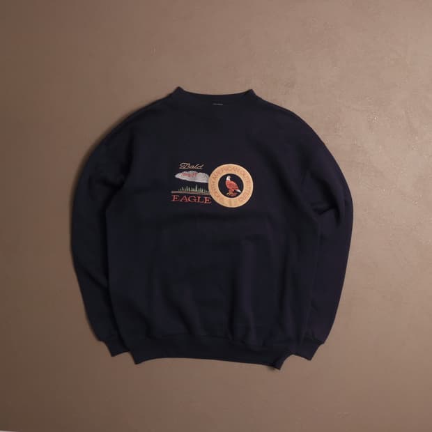 빈티지 USA 헤리티지 자수 스웻셔츠 A1432