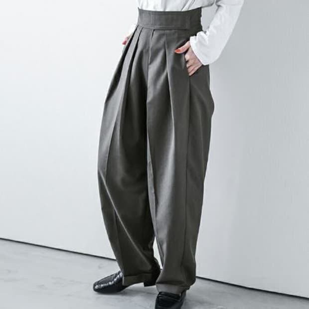 La-Gemme Pintuck Wide Slacks (29~30)