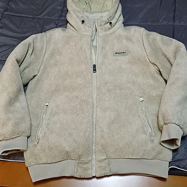 디스커버리 후리스오리털패딩 100 가슴62 기장72