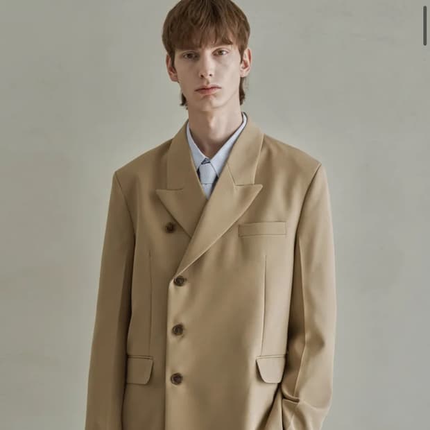 트립르센스 피크드라펠 오버핏 블레이저 L