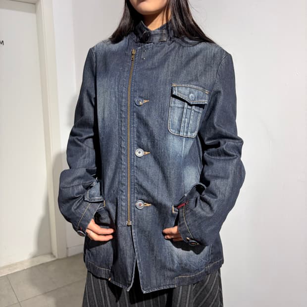 00s 리바이스 트라우스 투웨이 데님 라이더자켓