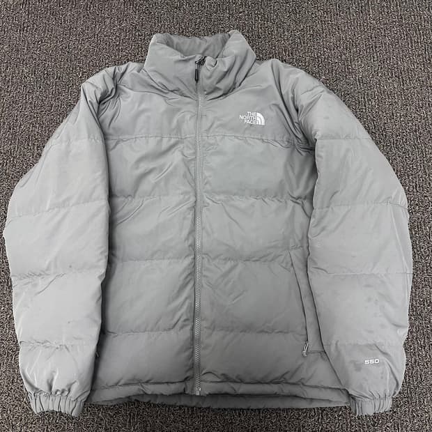 노스페이스 550 구스다운 패딩 그레이 L