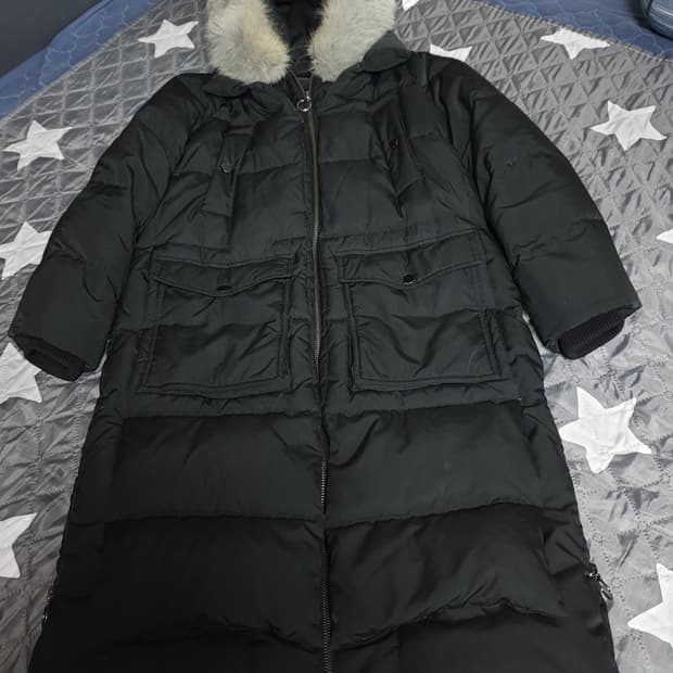 플라스틱아일랜드 폭스퍼 오리털 롱패딩 블랙 (S)