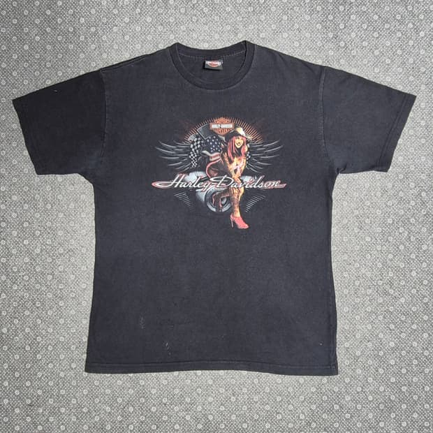 [L] 할리데이비슨 핀업걸 티셔츠-359