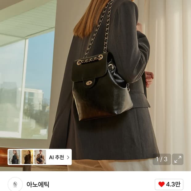 아노에틱 가방 블랙