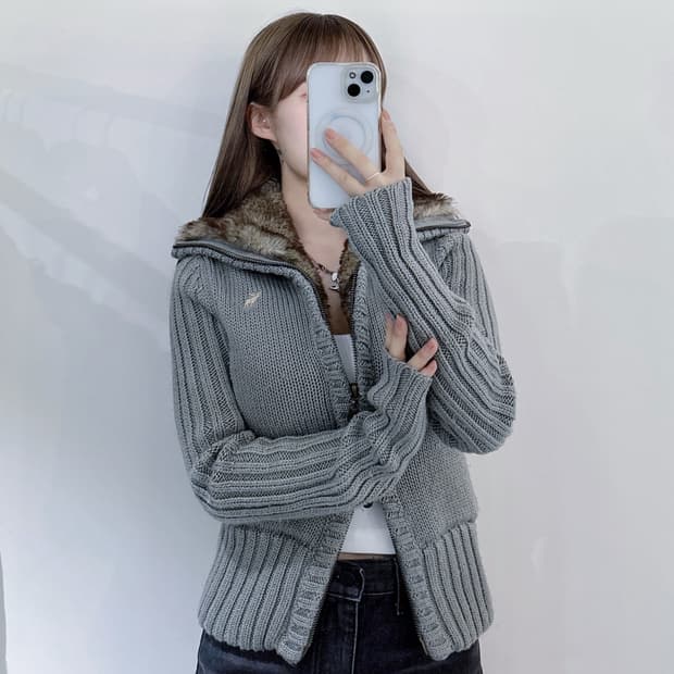 아베크롬비 울프죠 투웨이 니트집업