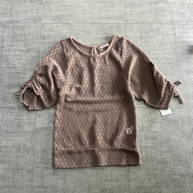 일본빈티지 Colza 하구미모리걸 네트 셔링 레이어드티셔츠