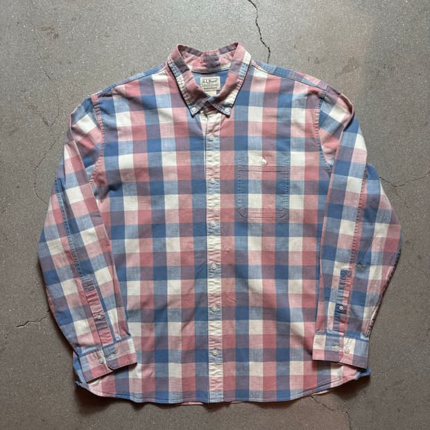엘엘빈 체크 셔츠